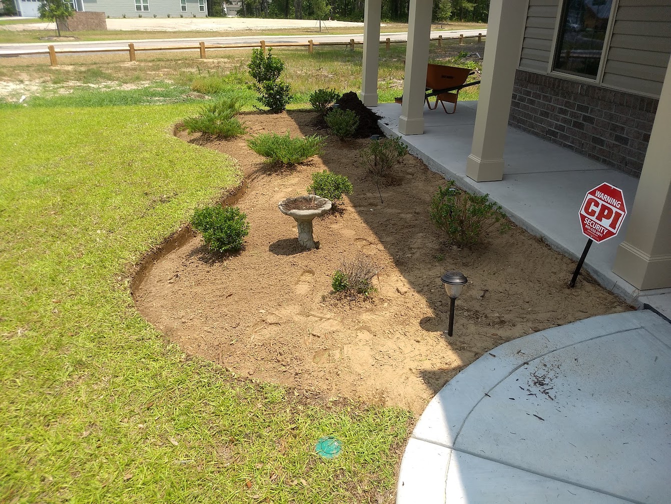 Bed preparation before mulch installation