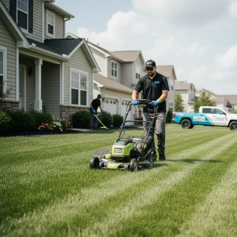 A person doing lawn care